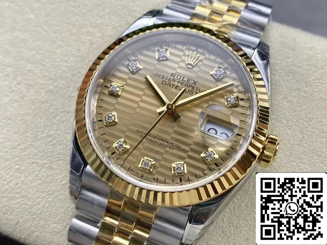 Rolex Datejust M126233-0045 36MM 1:1 Meilleure édition VS Cadran diamant d'usine