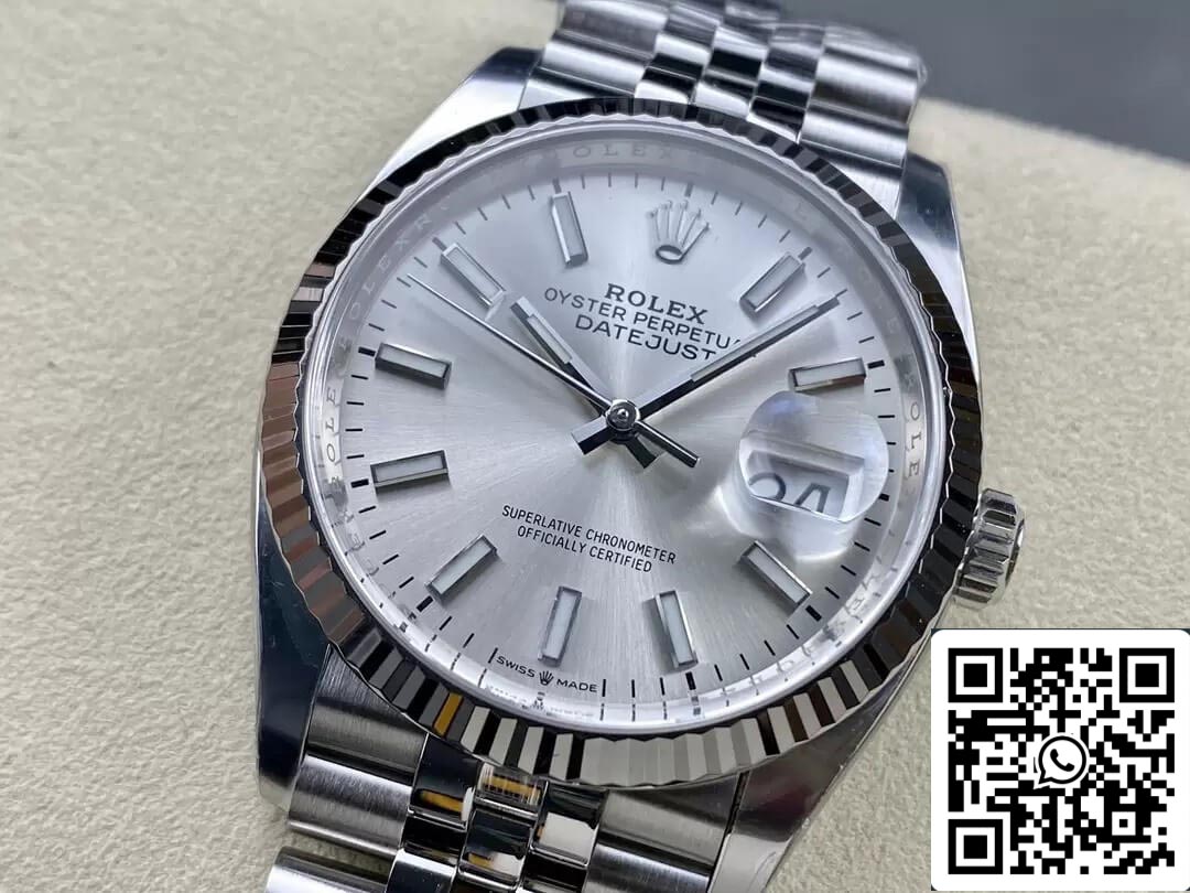 Rolex Datejust M126234-0013 36MM 1:1 Meilleure édition Clean Factory Cadran argenté