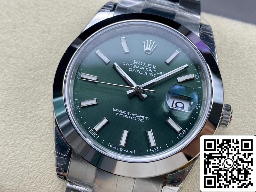 Rolex Datejust M126300-0019 41MM 1:1 Meilleure édition VS Cadran vert d'usine