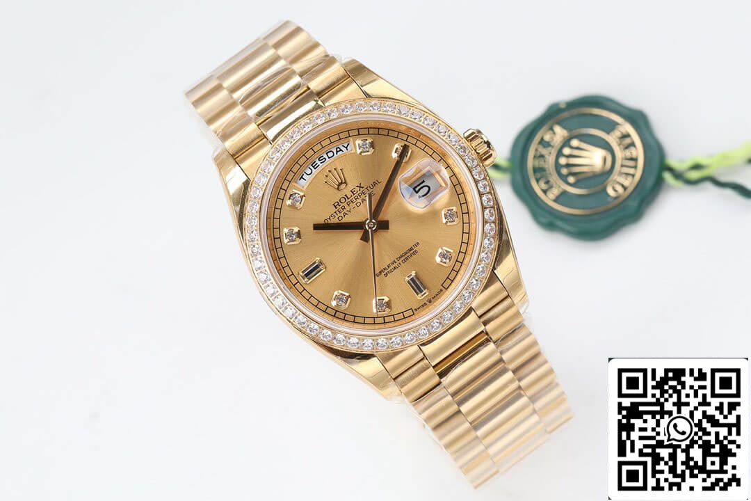 Rolex Day Date M128348RBR-0008 1:1 Best Edition EW Factory Diamond Dial