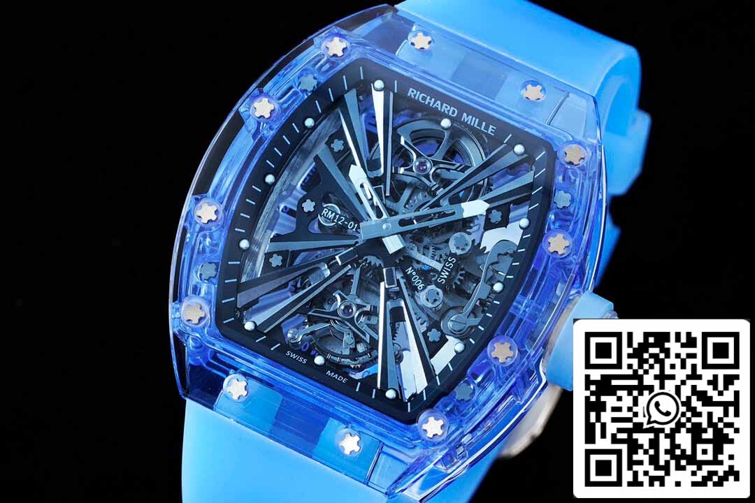 Richard Mille RM12-01 1:1 Meilleure édition RM Factory Tourbillon Version transparente