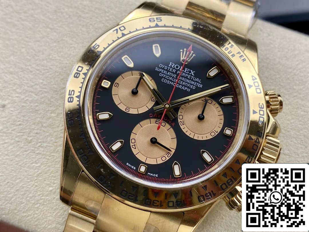 Rolex Cosmograph Daytona M116508-0009 1:1 Meilleure édition Clean Factory Cadran noir