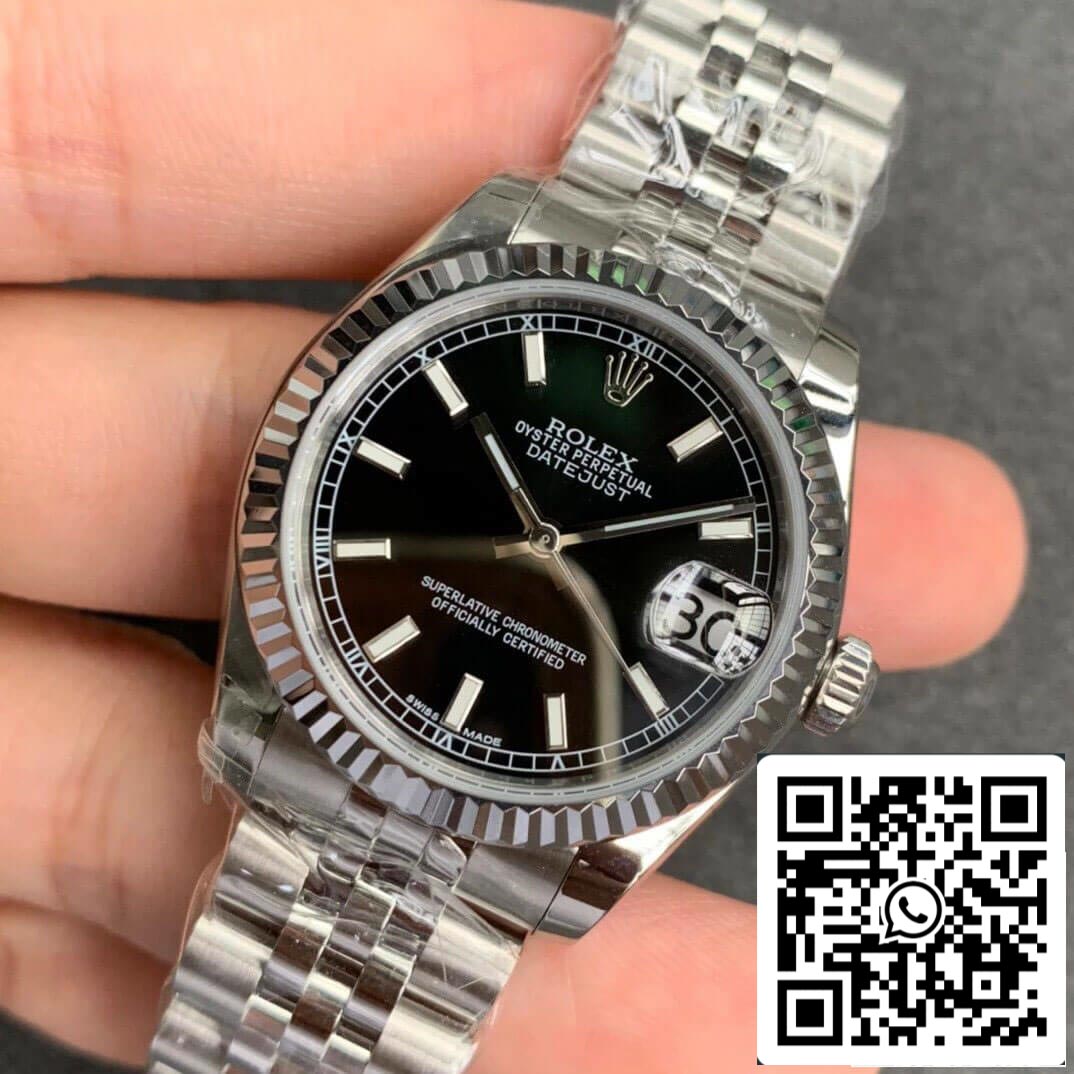 Rolex Datejust M178274-0004 1:1 Best Edition GS Factory Schwarzes Zifferblatt