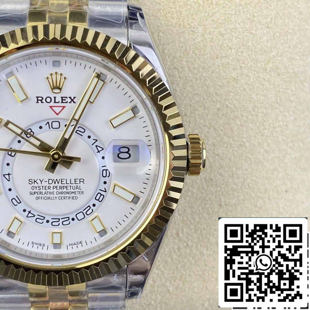 Rolex Sky Dweller M336933-0006 1:1 Best Edition Noob Factory V2 Weißes Zifferblatt
