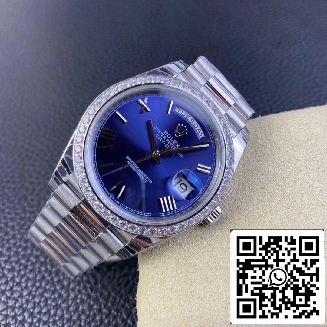 Rolex Day Date 228349RBR-0005 1:1 Best Edition EW Factory Blue Dial