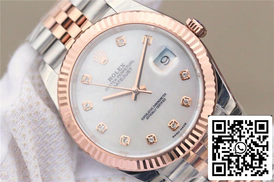 Rolex Datejust M126331-0014 1:1 Best Edition EW Factory Roségold-Perlmuttzifferblatt
