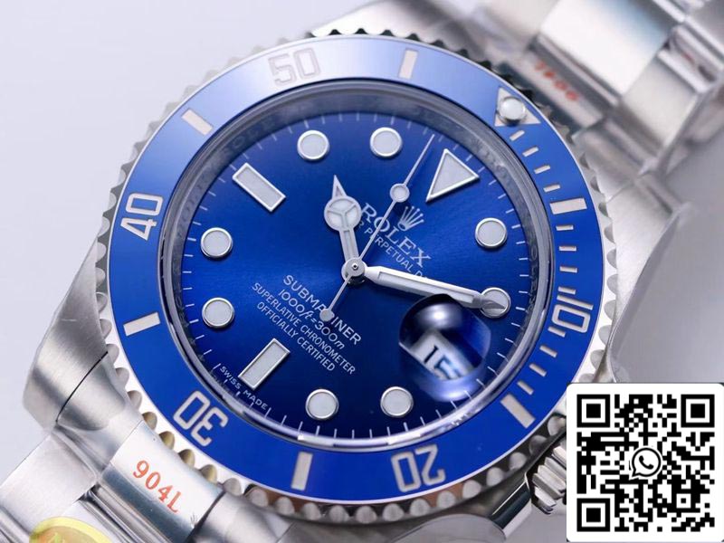 Rolex Submariner 116619LB-97209 1:1 Best Edition Noob Factory V12 Schweizer Uhrwerk mit blauem Zifferblatt
