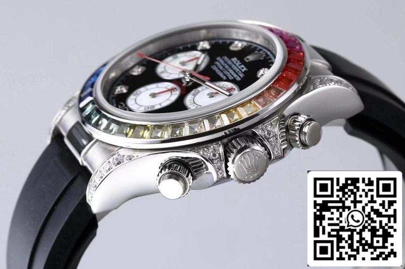Rolex Daytona 116599RBOW 1:1 Best Edition BL Factory Schwarzes Zifferblatt Schweizer ETA4130