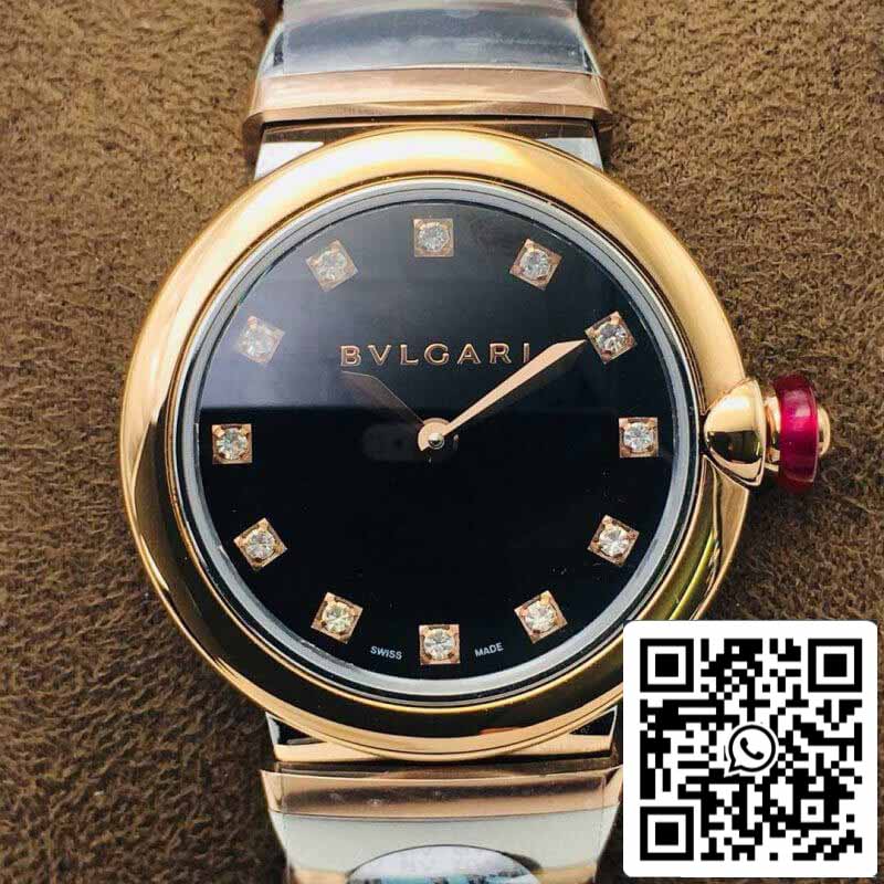 Bvlgari LVCEA 1:1 Best Edition BV Factory Roségold schwarzes Zifferblatt