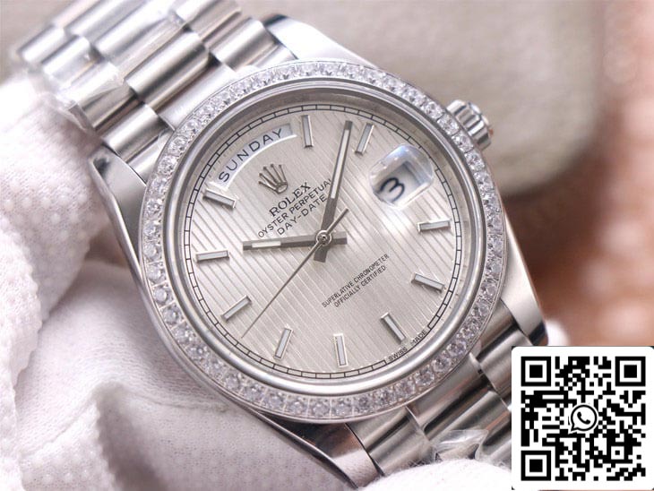 Rolex Day Date M228349RBR-0007 1:1 Best Edition EW Factory 18ct White Gold