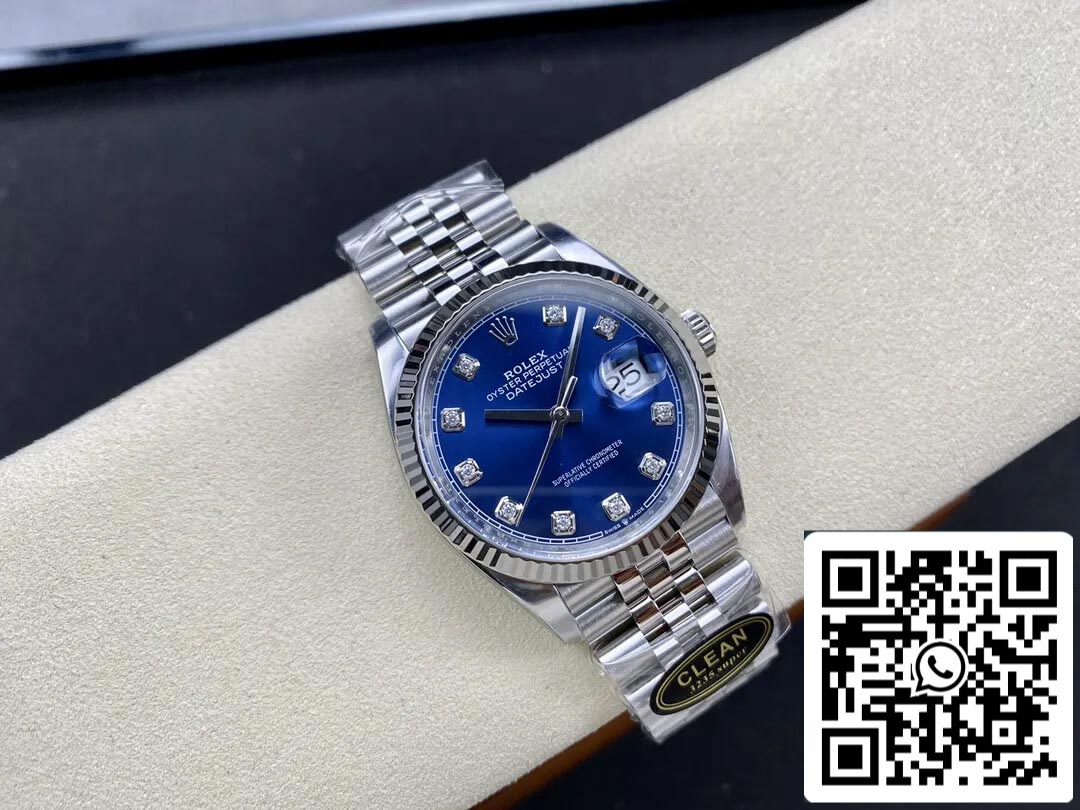 Rolex Datejust M126234-0037 36MM 1:1 Meilleure édition Cadran diamant Clean Factory
