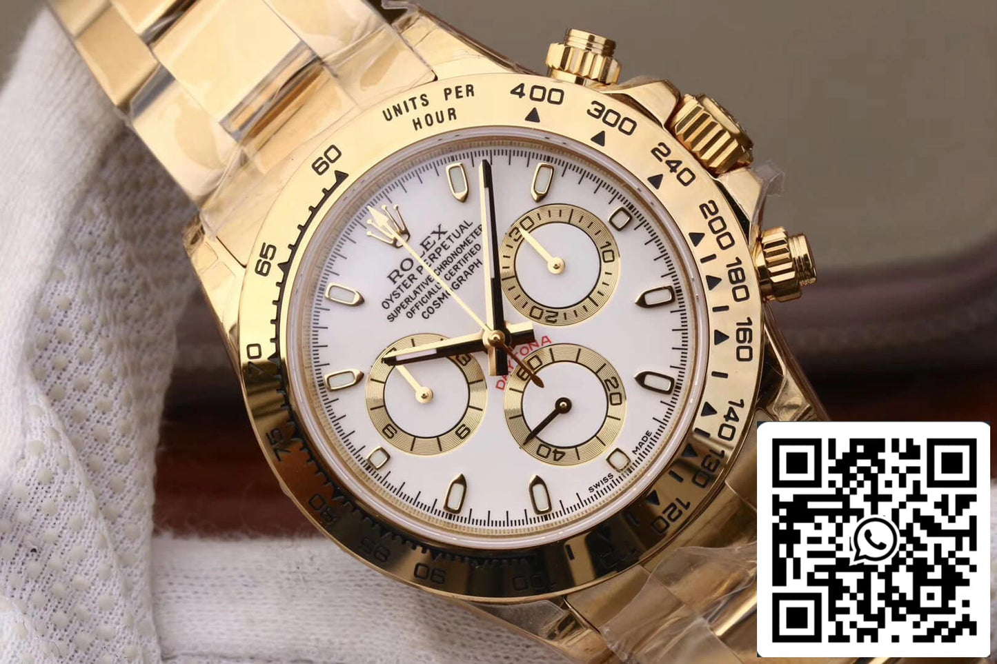 Rolex Daytona Cosmograph M116508-0001 1:1 Best Edition JH Factory, weißes Zifferblatt