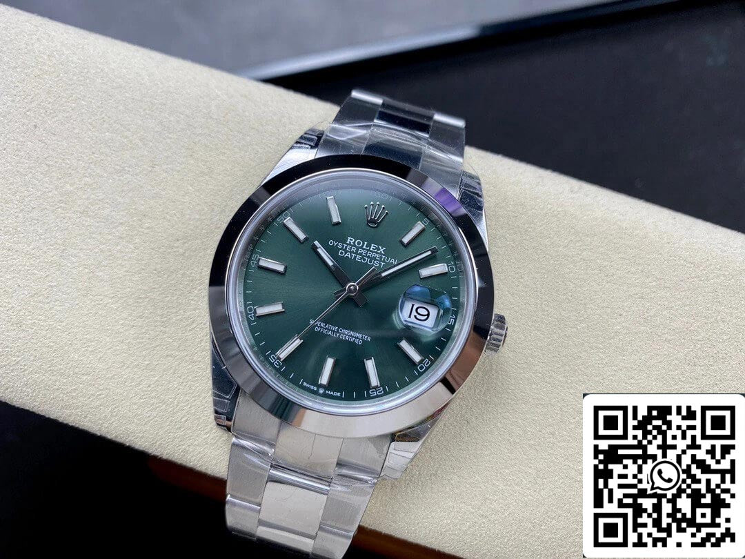 Rolex Datejust M126300-0019 41MM 1:1 Meilleure édition VS Cadran vert d'usine