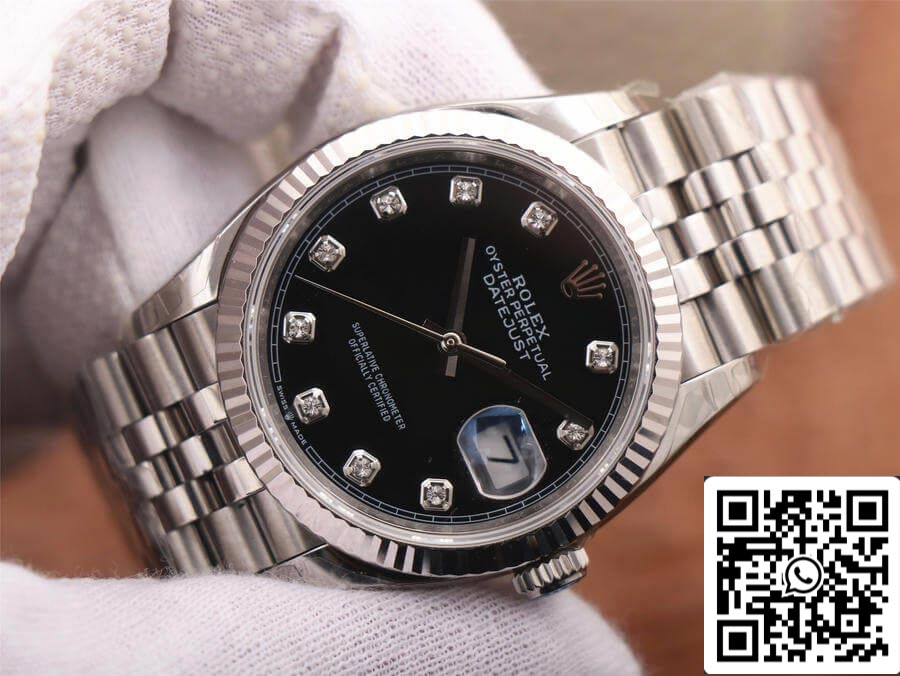 Rolex Datejust M126234-0027 1:1 Best Edition EW Factory Schwarzes Zifferblatt