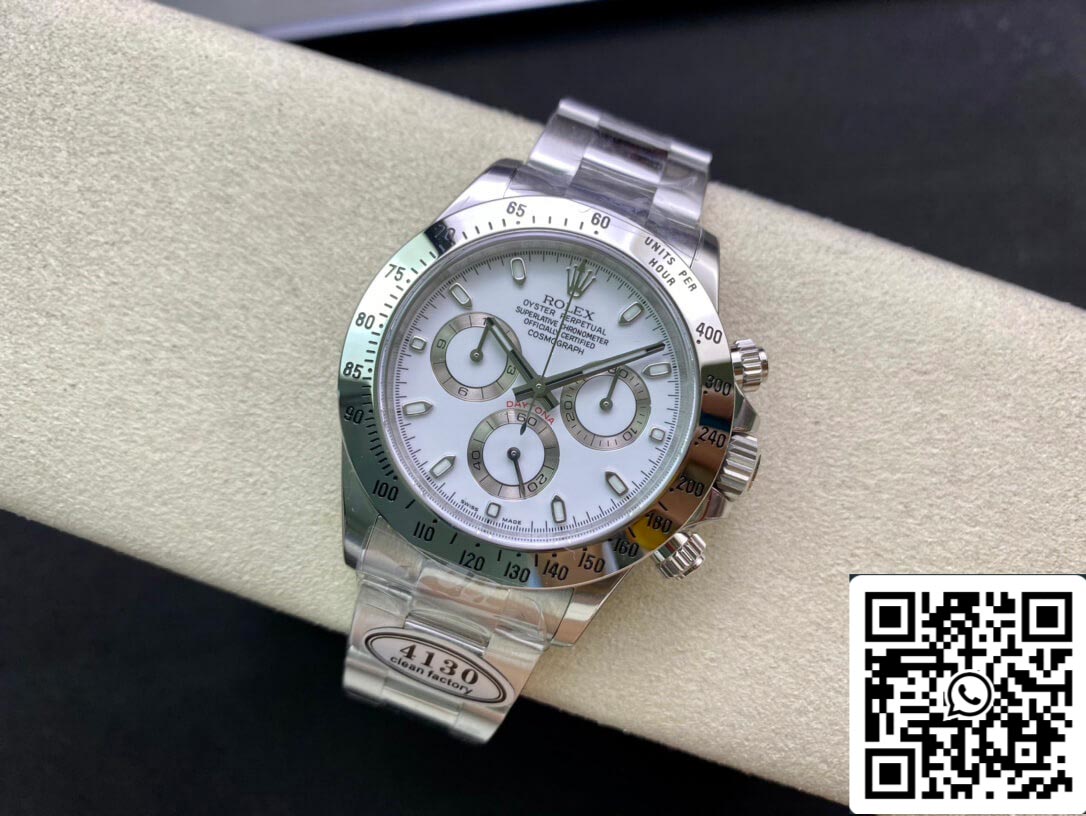 Rolex Cosmograph Daytona 116520LN 1:1 Best Edition Clean Factory Weißes Zifferblatt