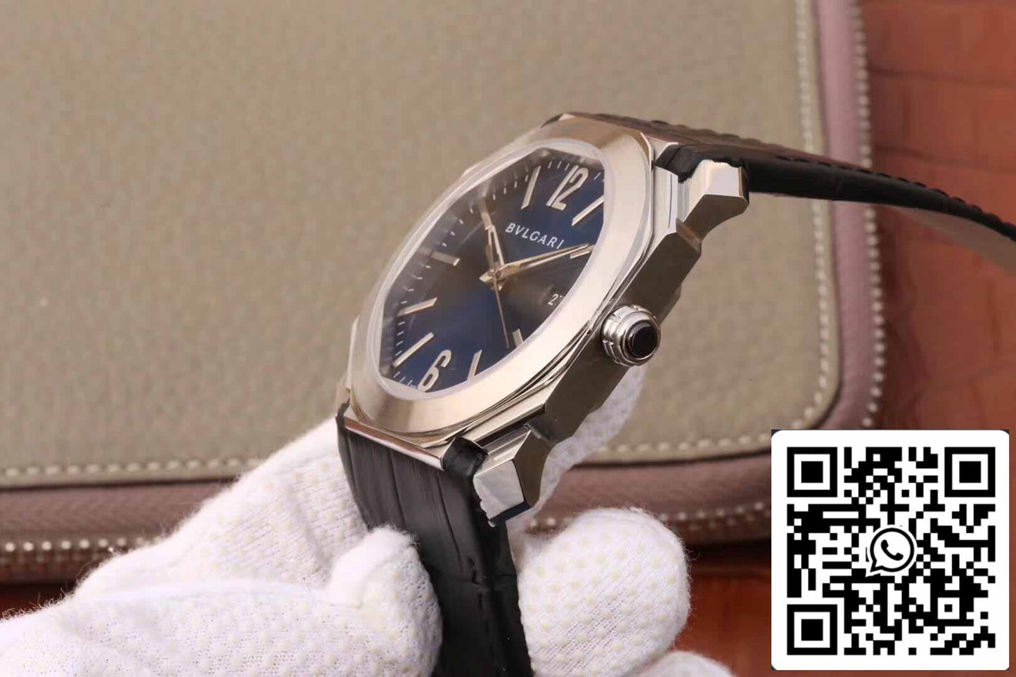 Bvlgari Octo 102429 BGO38C3SLD 1:1 Meilleure édition Cadran bleu foncé