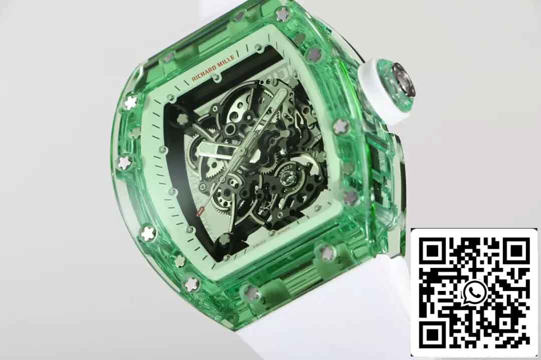 Replica Richard Mille RM055 Best 1:1  Edition RM Factory Green Transparent Case