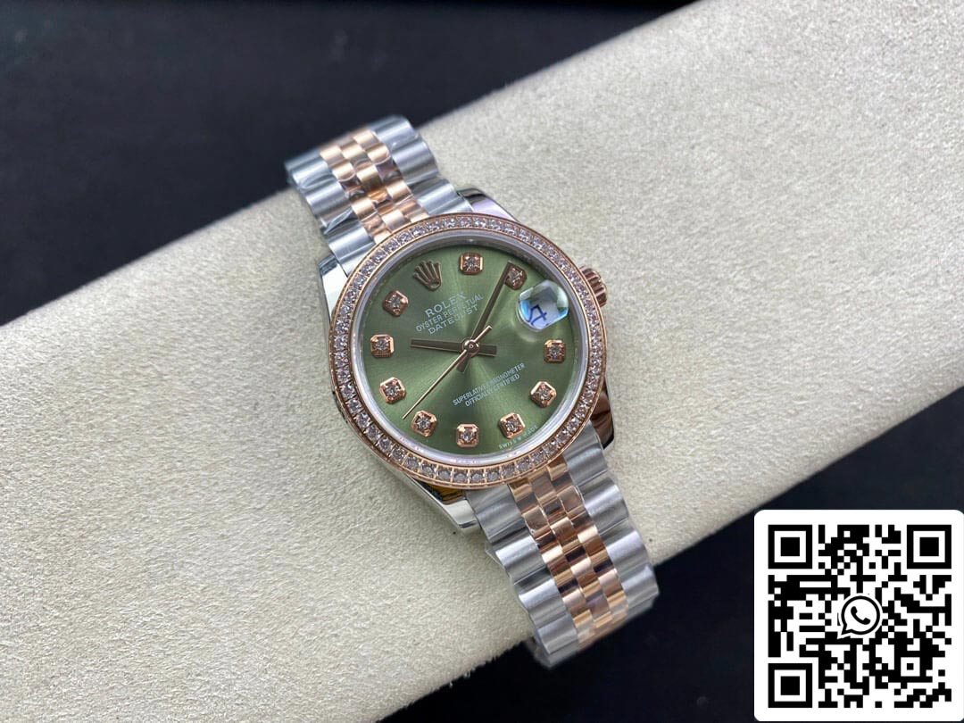 Rolex Datejust 31MM 1:1 Best Edition EW Factory Roségoldgrünes Zifferblatt