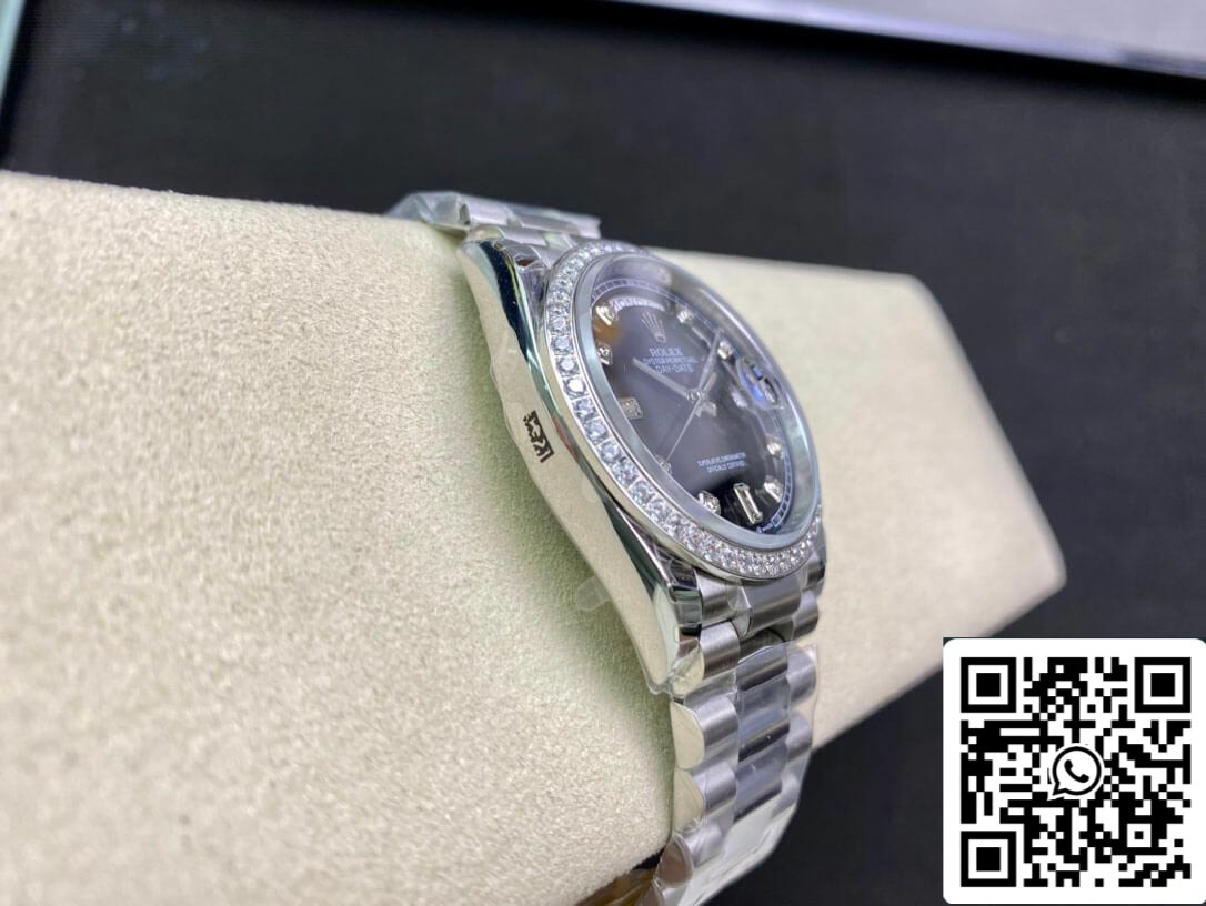 Rolex Day Date 118346 36 mm 1:1 Best Edition EW Factory schwarzes Zifferblatt
