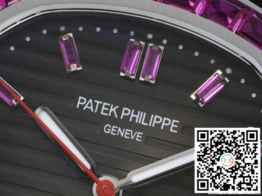 Patek Philippe Nautilus 5711 1:1 Meilleure édition GR Factory Cadran noir serti de diamants