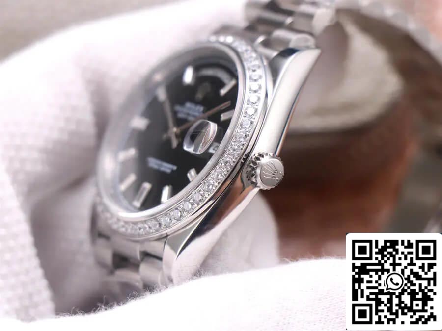 Rolex Day Date M228349RBR-0003 1:1 Best Edition EW Factory, schwarzes Zifferblatt