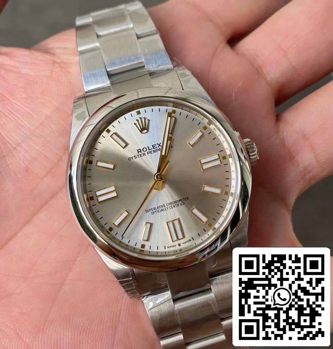 Rolex Oyster Perpetual M124300-0001 41MM 1:1 Beste Edition VS Fabrik Silbernes Zifferblatt