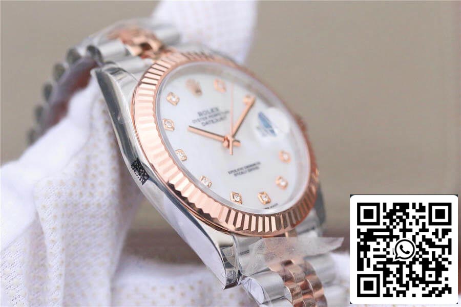 Rolex Datejust M126331-0014 1:1 Best Edition EW Factory Roségold-Perlmuttzifferblatt