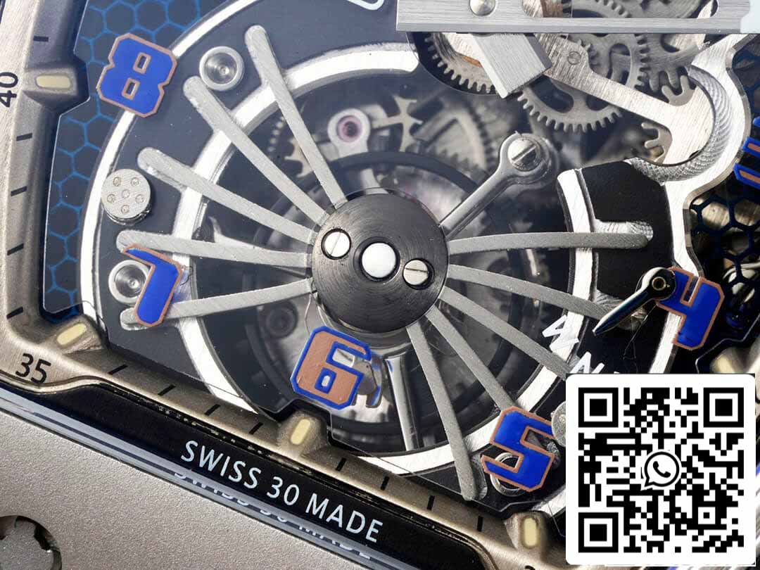 Richard Mille RM21-01 1:1 Best Edition RM Factory Tourbillon Skeleton Dial Black Strap