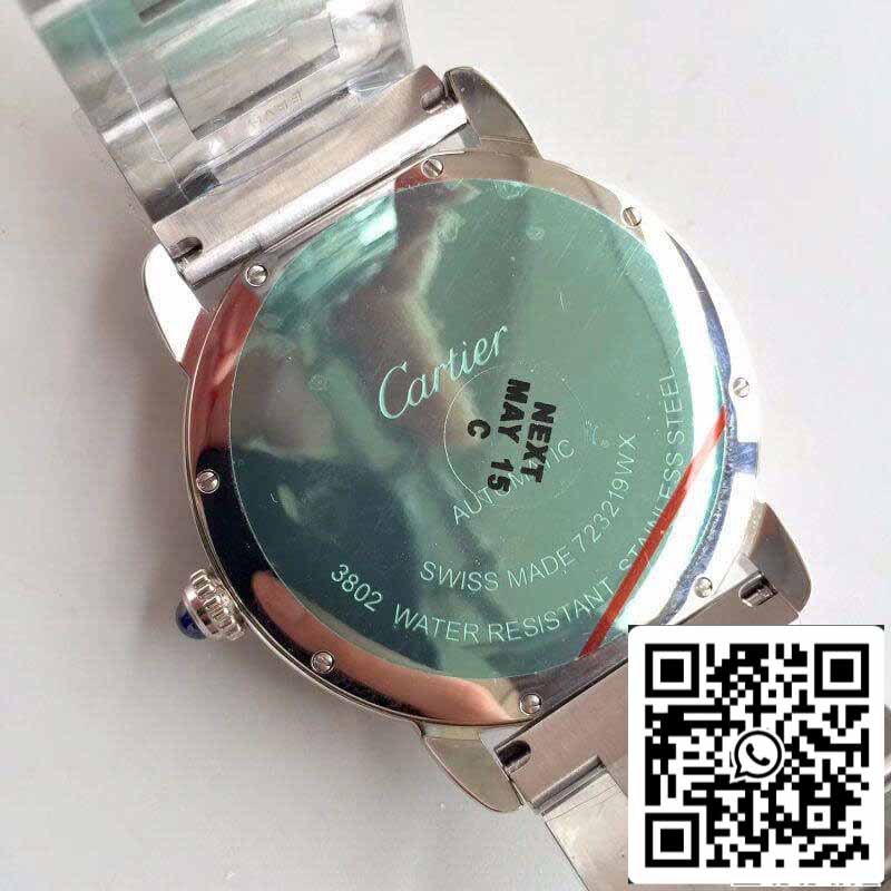 Ronde Solo De Cartier W670101 ZF Factory Herrenuhren 1:1 Best Edition Swiss ETA9015 Weißes Zifferblatt