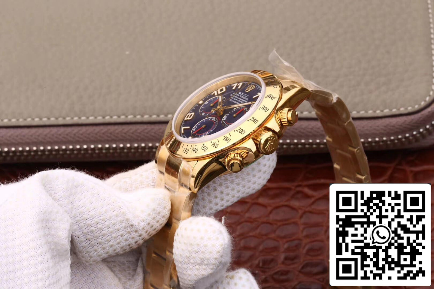 Rolex Daytona Cosmograph 116528 1:1 Best Edition JH Factory Gelbgold, blaues Zifferblatt