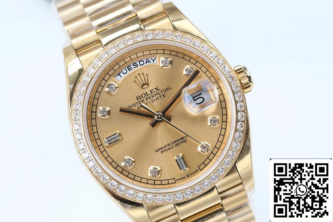 Rolex Day Date M128348RBR-0008 1:1 Best Edition EW Factory Diamond Dial