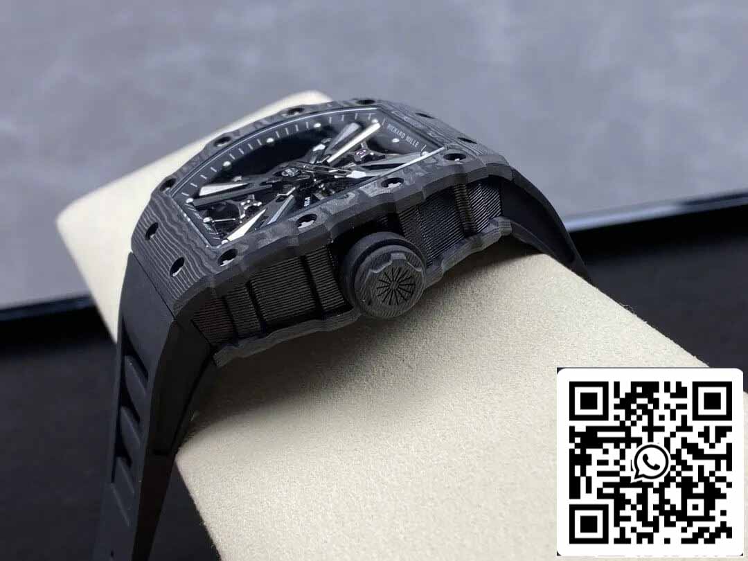 Richard Mille RM12-01 Tourbillon 1:1 Best Edition RM Factory Schwarzes Skelett-Zifferblatt