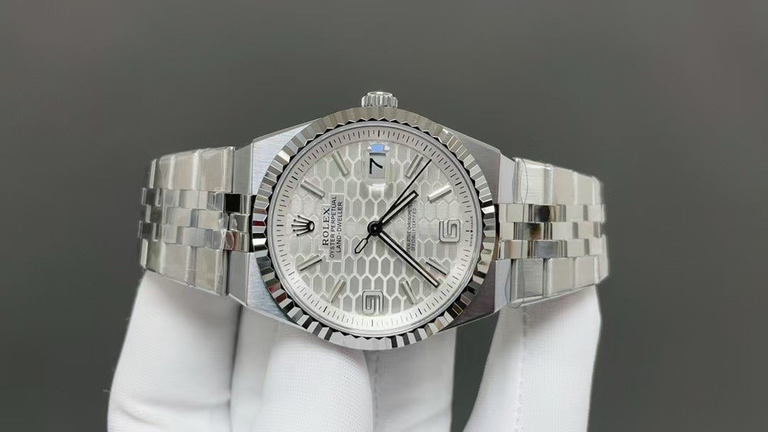 Rolex Land-Dweller 36 Rolesor Blanc M127234-0001 ES Factory 1:1 Meilleure Version