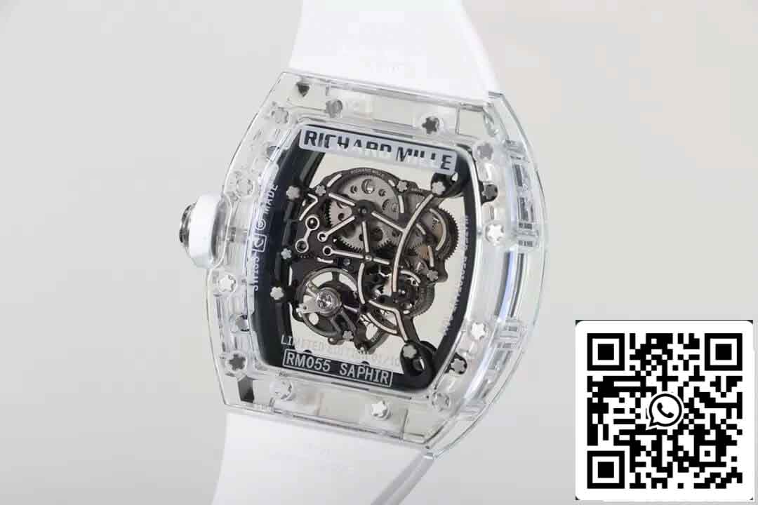 Replik Richard Mille RM055 Beste 1:1 Edition RM Factory White Strap