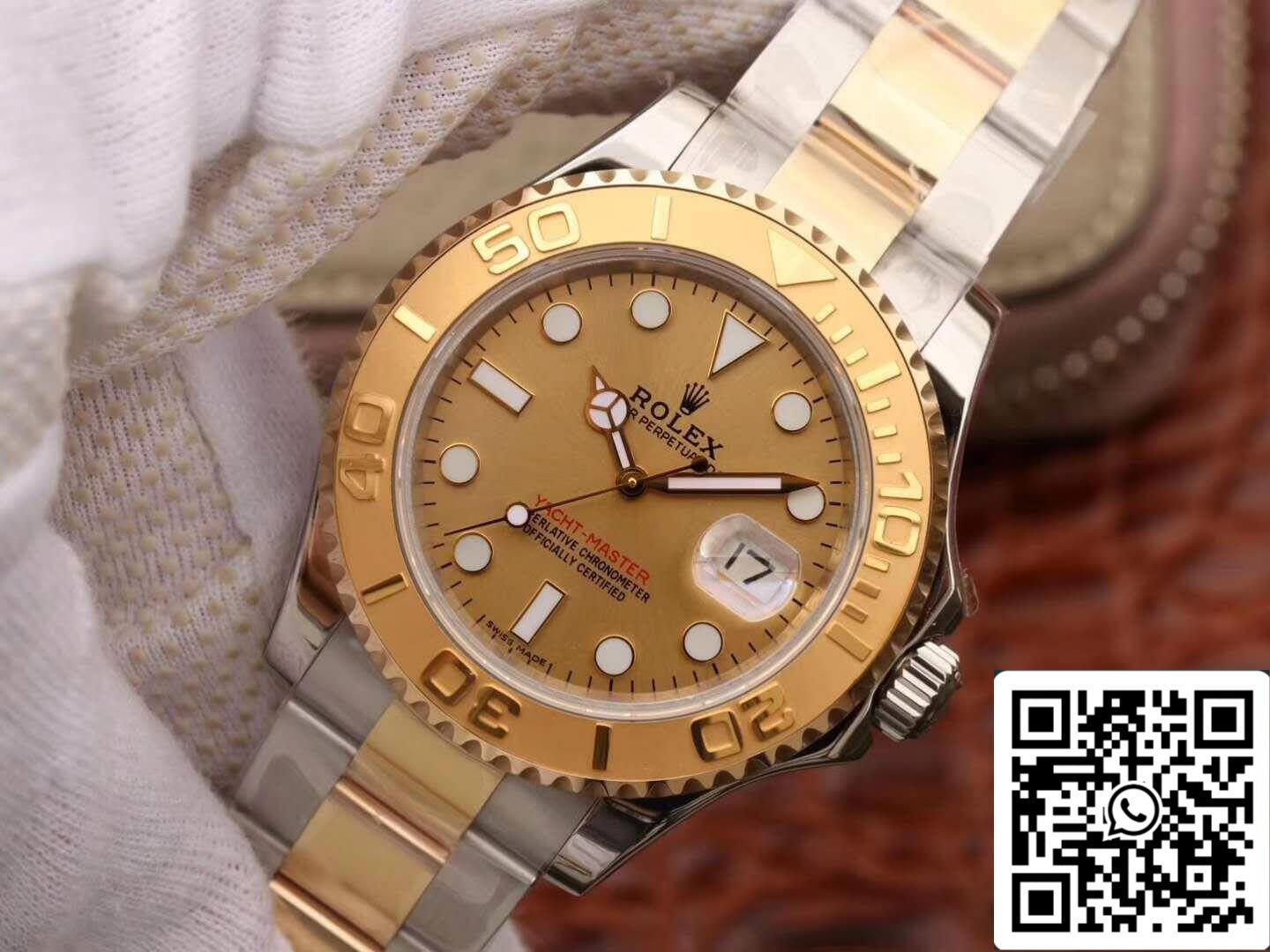 Rolex Yacht-Master 16623 1:1 Best Edition Gold Dial Swiss ETA2836 Gold Wrapped