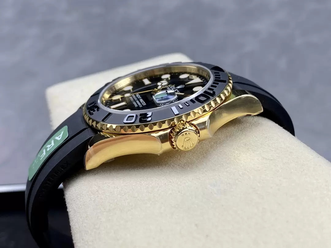 Rolex Yacht-Master 42 Black Dial Yellow Gold  M226658-0001  1:1 Best Edition AR Factory Counterweight Version