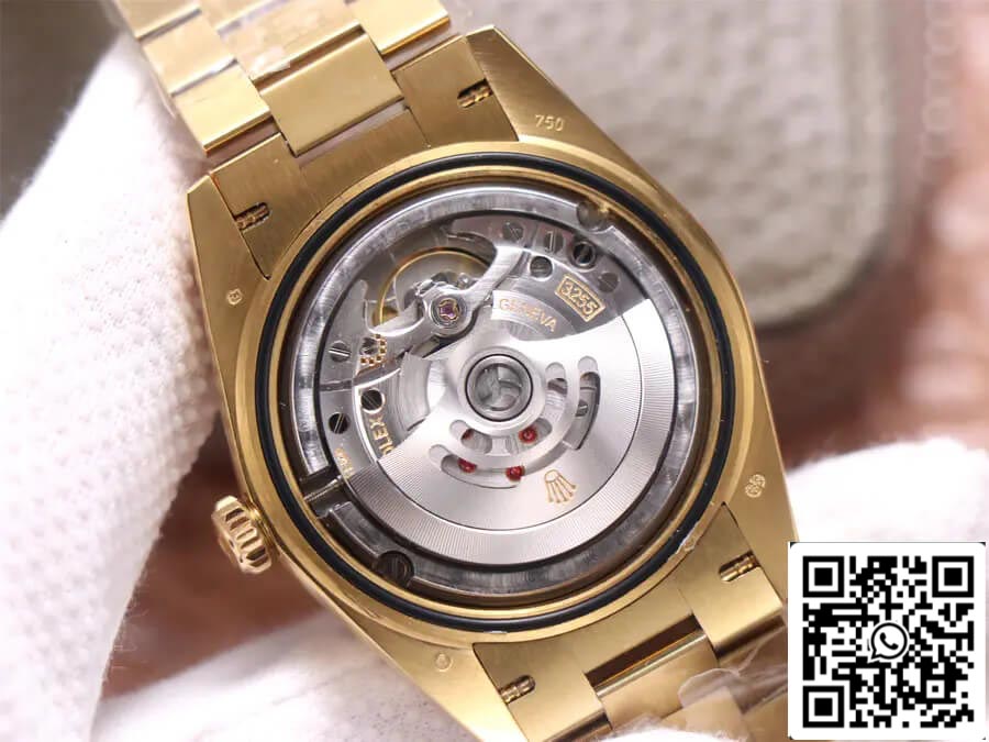 Rolex Day Date 40 mm 1:1 Best Edition EW Factory Gelbgold mit schwarzem Zifferblatt