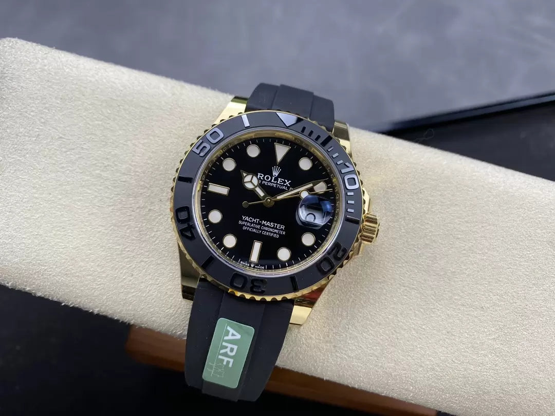 Rolex Yacht-Master 42 Black Dial Yellow Gold  M226658-0001  1:1 Best Edition AR Factory Counterweight Version