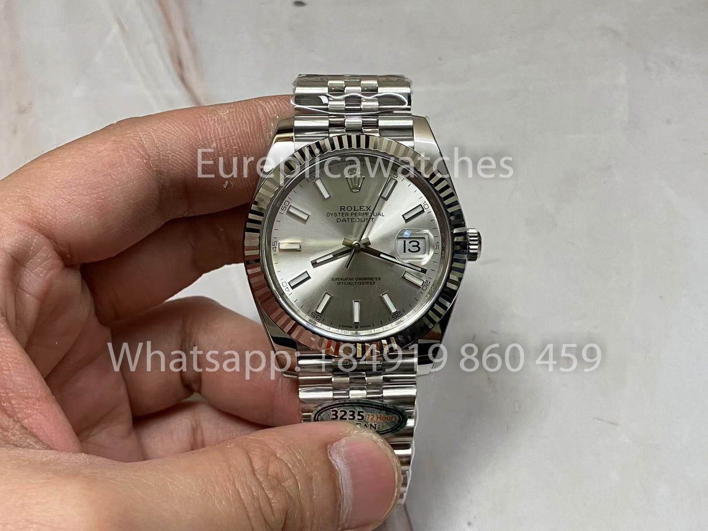 Replik Rolex Datejust M126334-0004 Clean Factory 1:1 Bester Klon Silbernes Zifferblatt