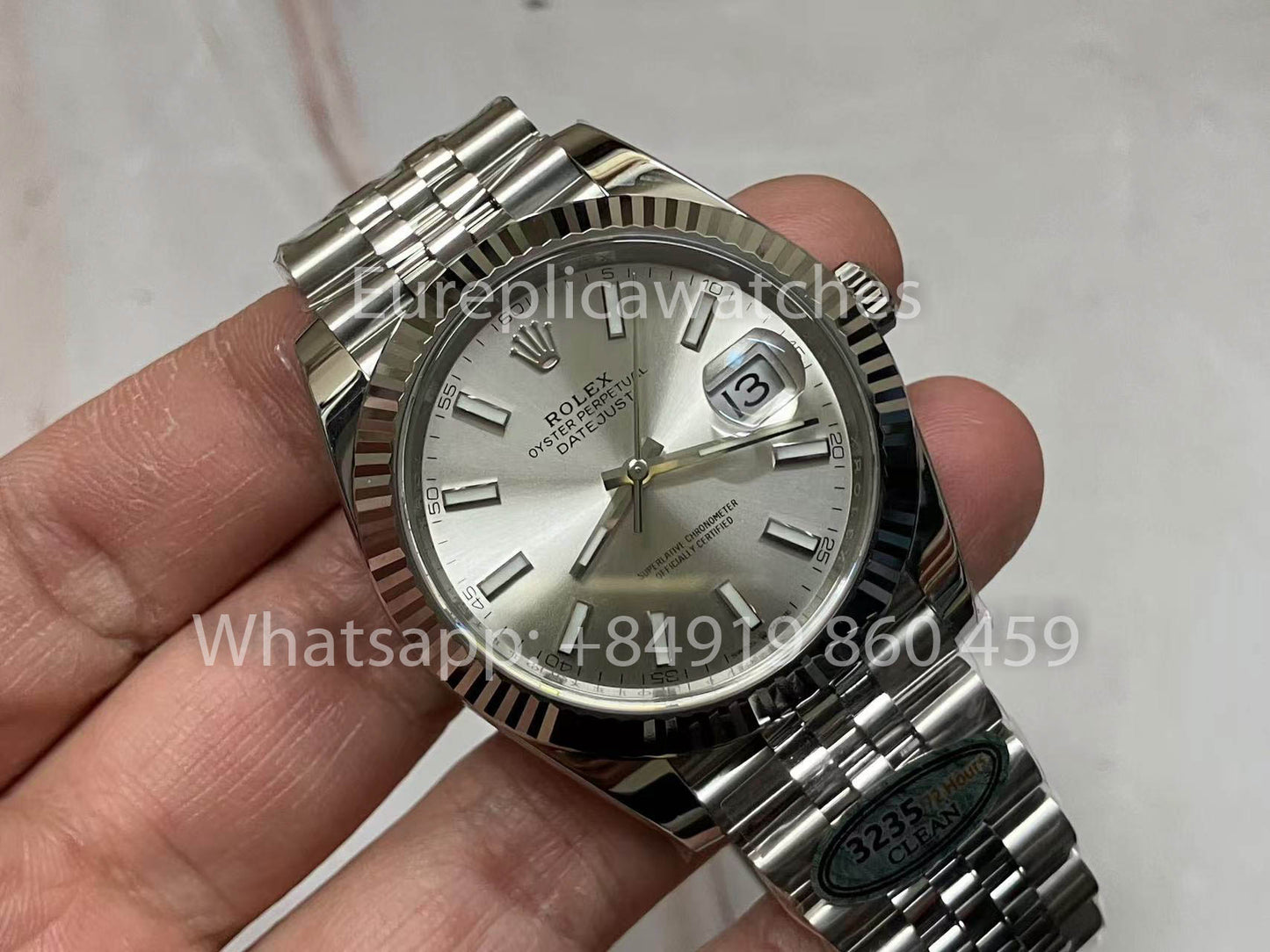Replik Rolex Datejust M126334-0004 Clean Factory 1:1 Bester Klon Silbernes Zifferblatt