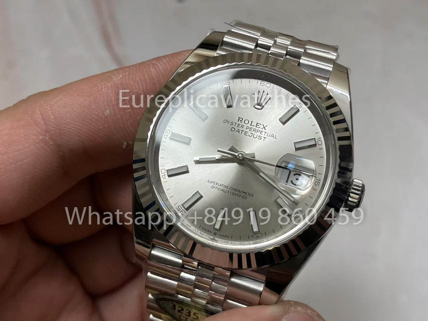 Replik Rolex Datejust M126334-0004 Clean Factory 1:1 Bester Klon Silbernes Zifferblatt