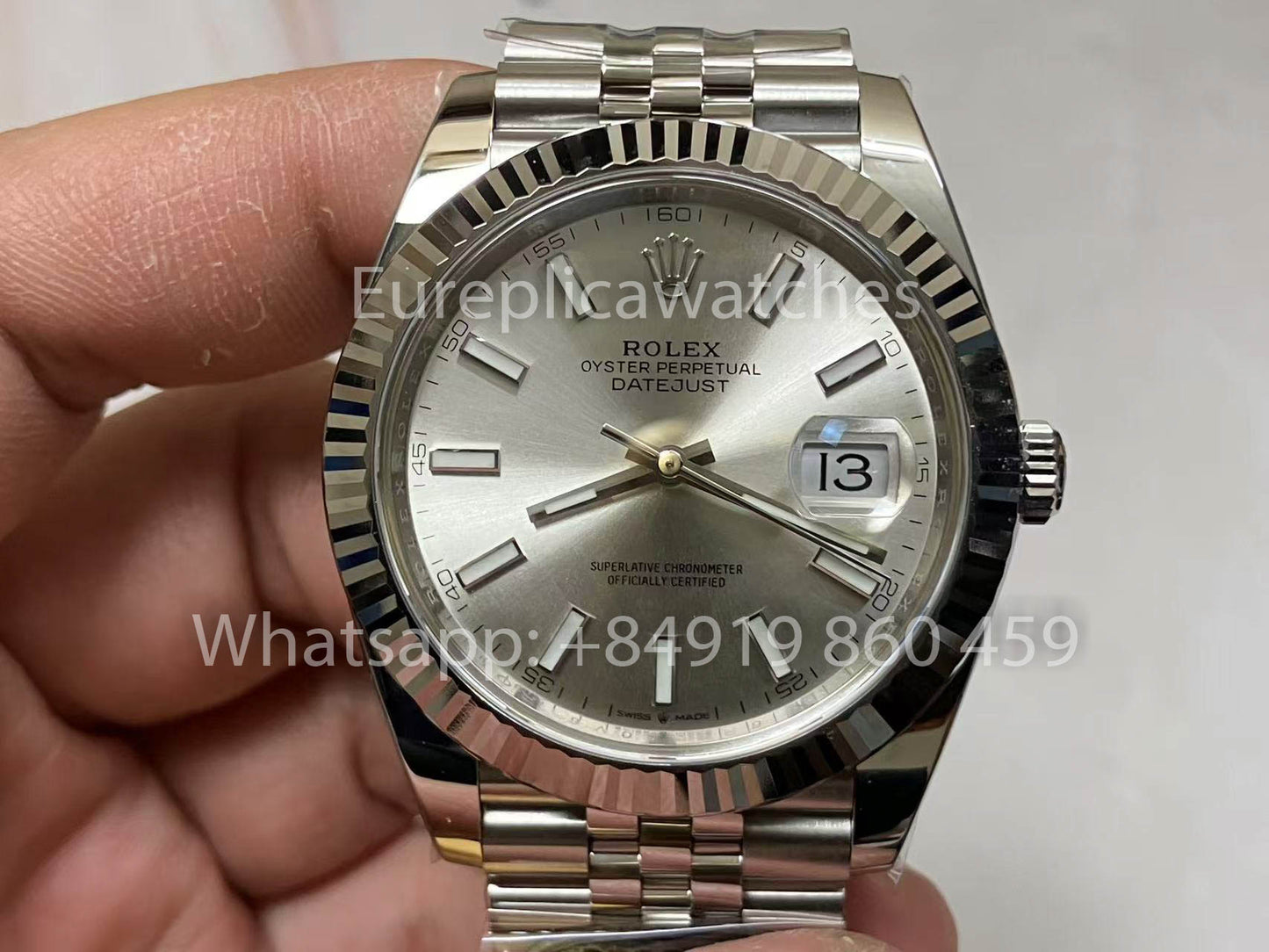 Replik Rolex Datejust M126334-0004 Clean Factory 1:1 Bester Klon Silbernes Zifferblatt