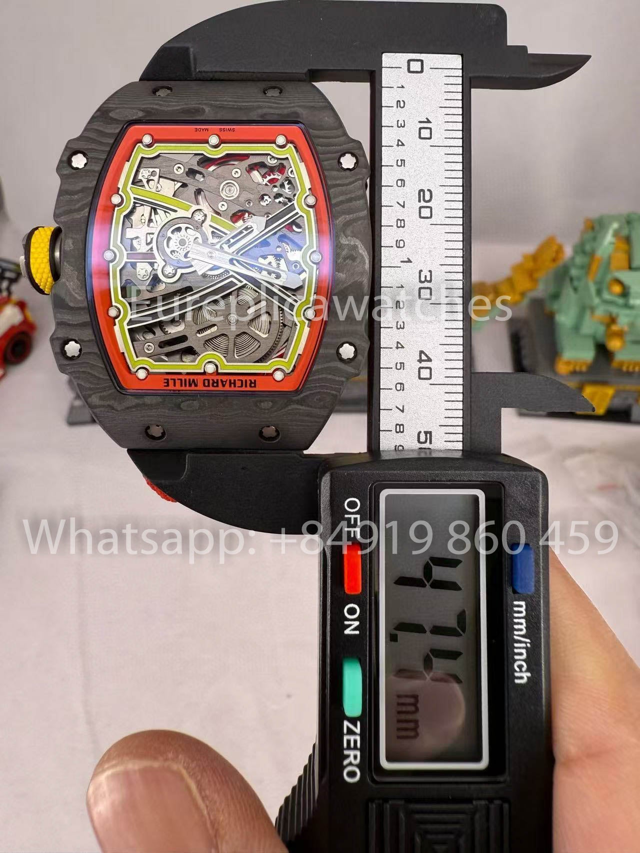 Replik Richard Mille RM67-02 Alexander Zverev Carbon NTPT 1:1 Bester Klon V5 Neueste Version