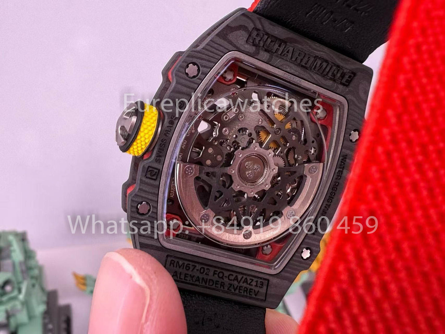 Replik Richard Mille RM67-02 Alexander Zverev Carbon NTPT 1:1 Bester Klon V5 Neueste Version