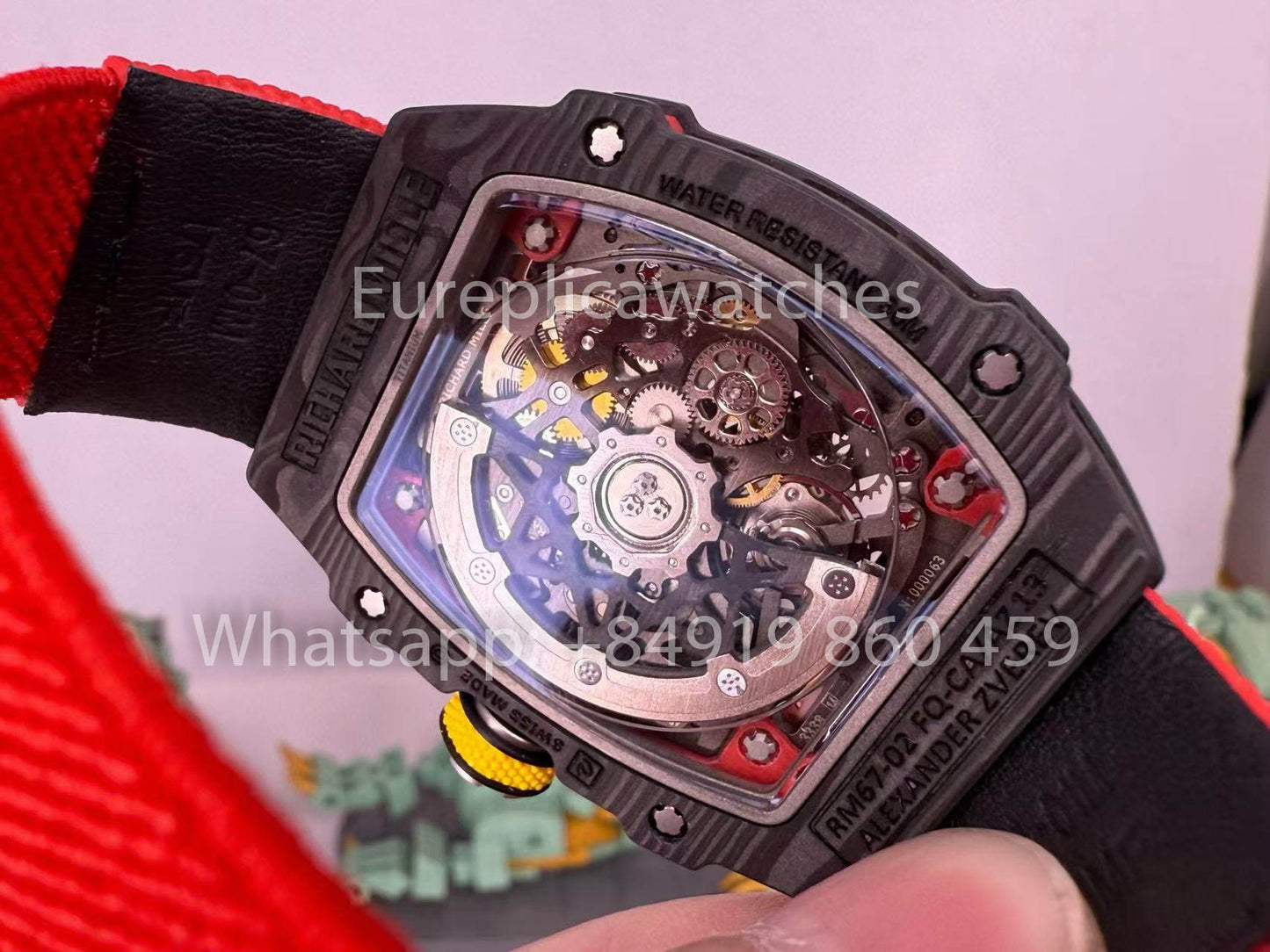 Replik Richard Mille RM67-02 Alexander Zverev Carbon NTPT 1:1 Bester Klon V5 Neueste Version