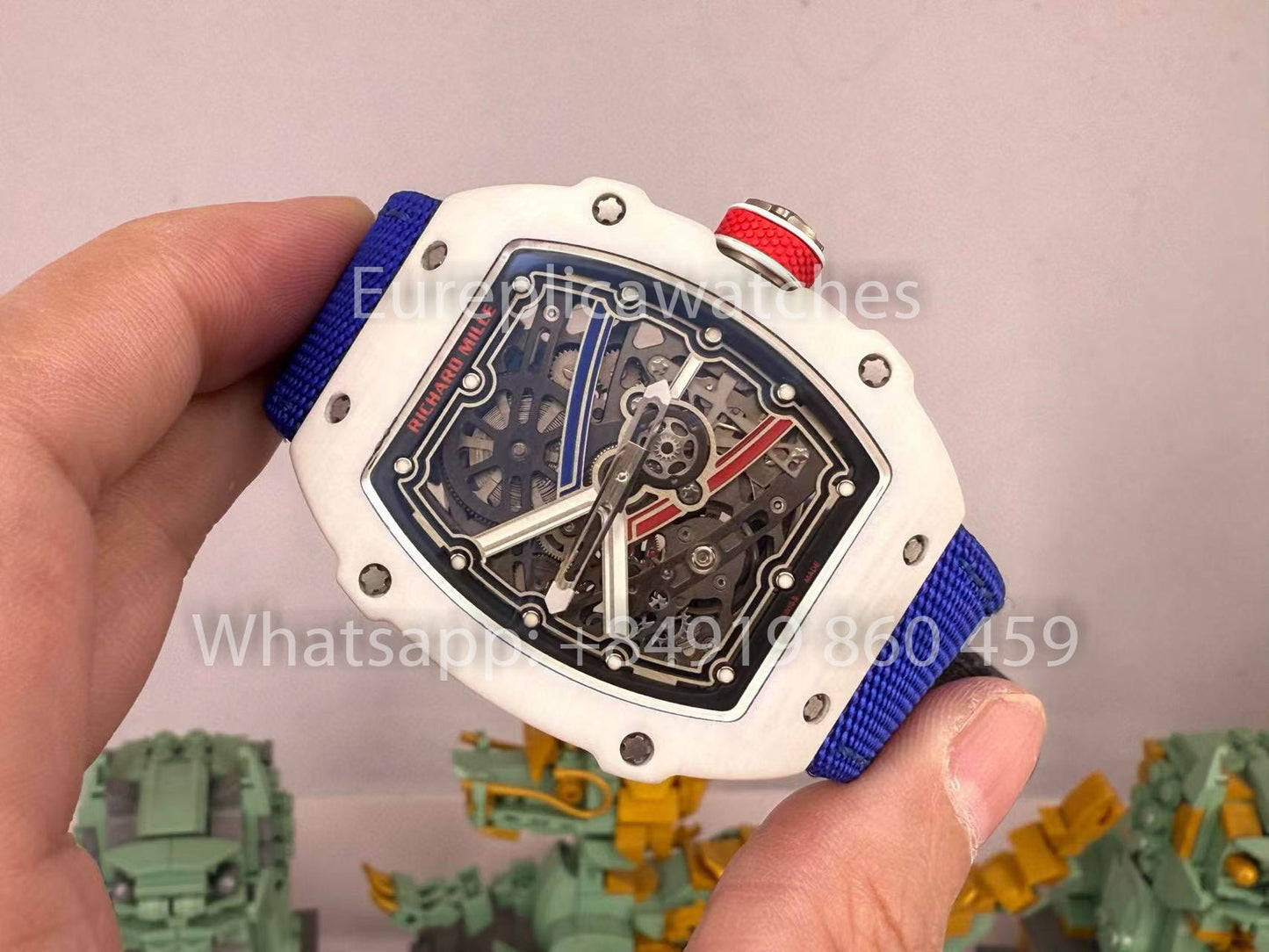 Replik Richard Mille RM67-02 Alexis Pinturault White Carbon NTPT 1:1 Bester Klon V5 Neueste Version