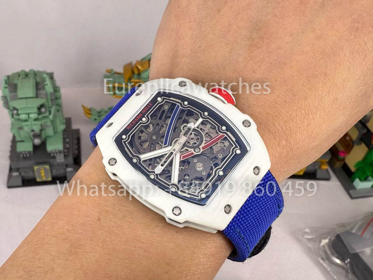 Replik Richard Mille RM67-02 Alexis Pinturault White Carbon NTPT 1:1 Bester Klon V5 Neueste Version