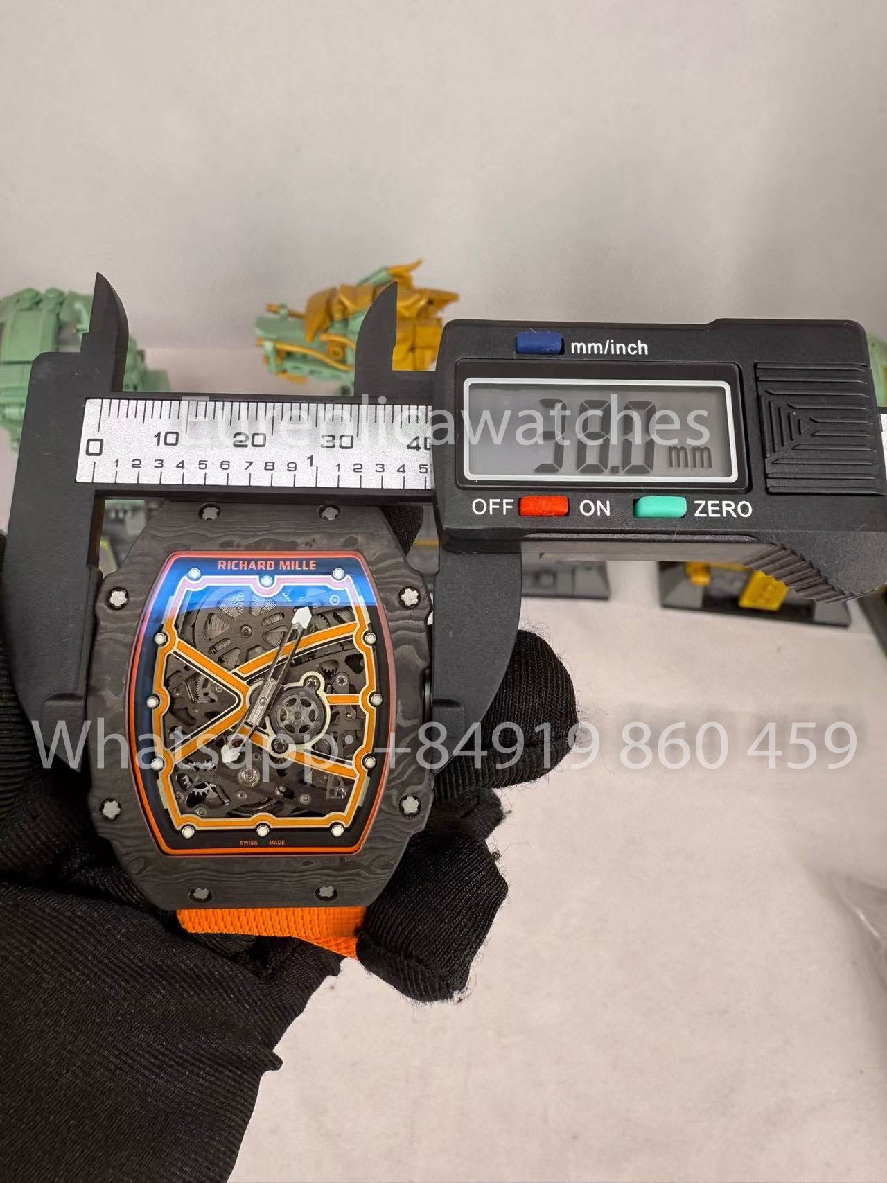 Replik Richard Mille RM67-02 McLaren Carbon NTPT 1:1 Bester Klon V5 Neueste Version