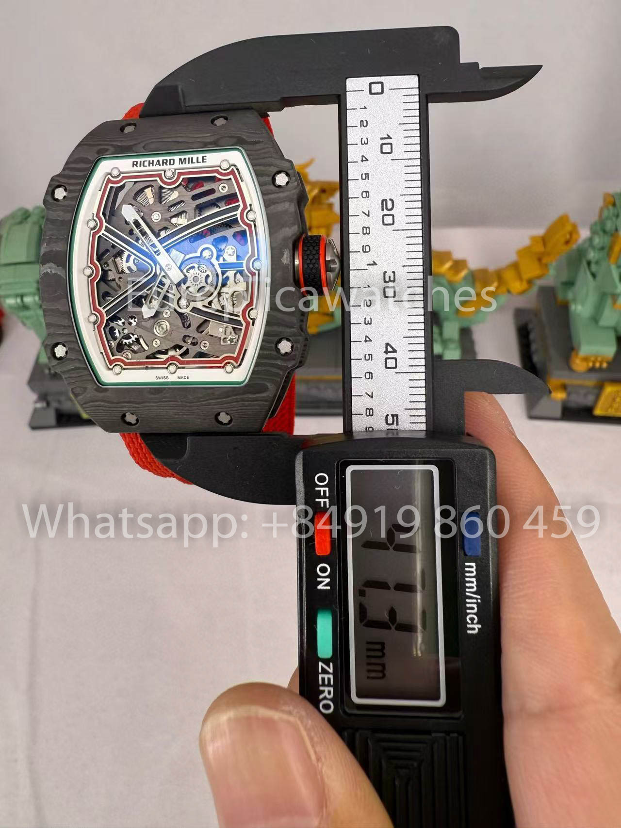 Replik Richard Mille RM67-02 Extra Flat Carbon NTPT 1:1 Bester Klon V5 Neueste Version
