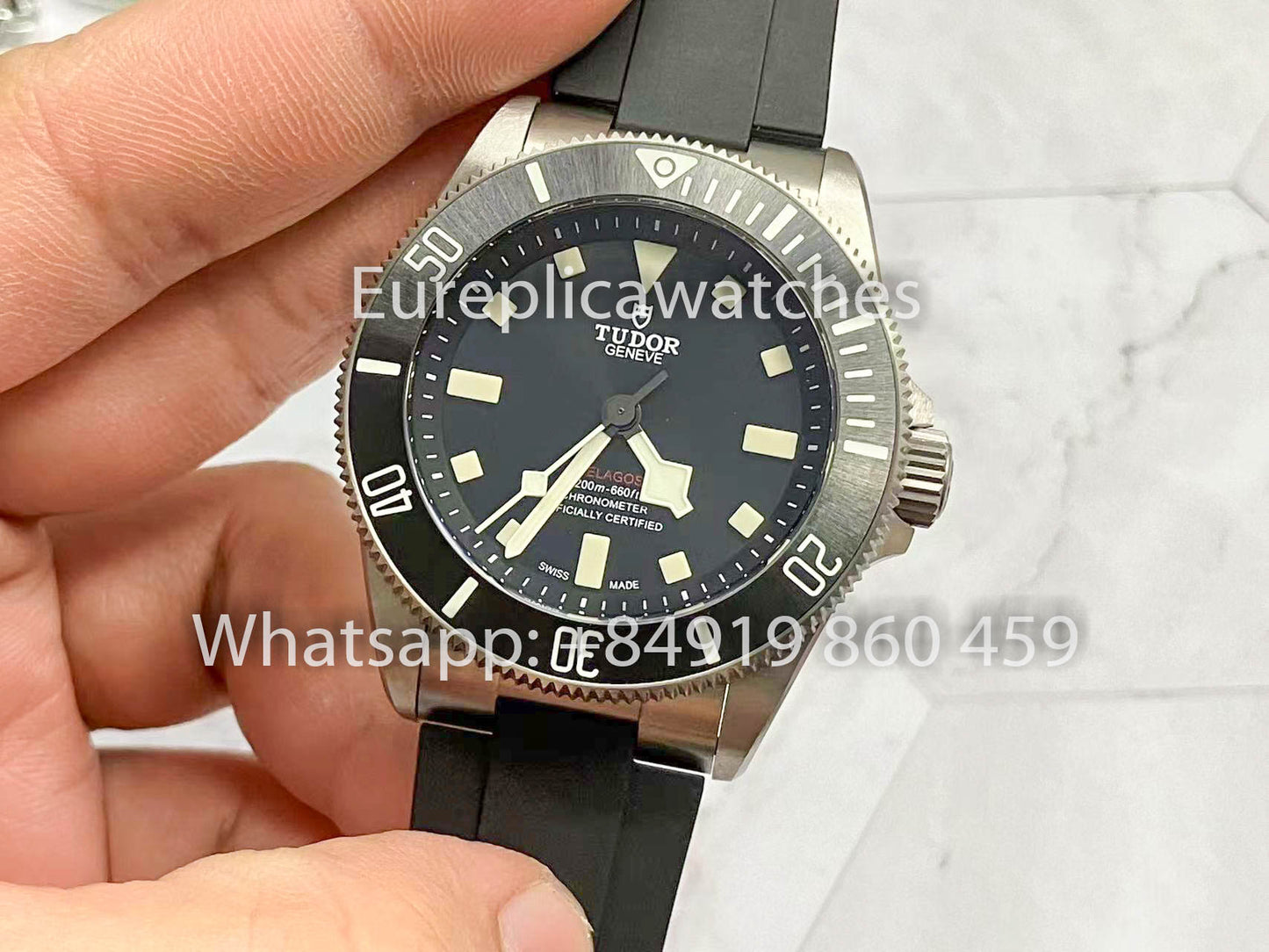 Bracelet en caoutchouc clone TUDOR PELAGOS M25600TB-0001 M+ Factory 1:1